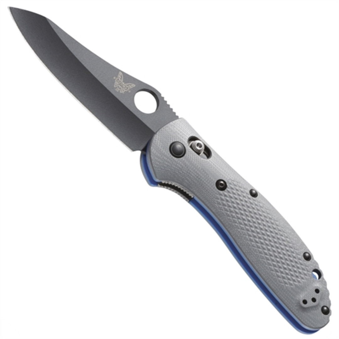 Benchmade 550BK-1 Grey Griptilian Sheepsfoot Folder Knife, CPM-20CV Black Blade