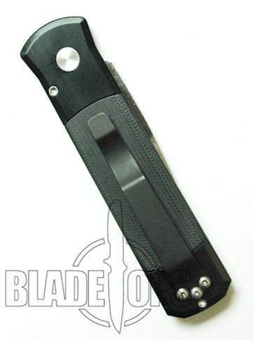 Pro-Tech Godson Auto Knife, G10 Inlay, Satin Finish Plain Blade, PT715