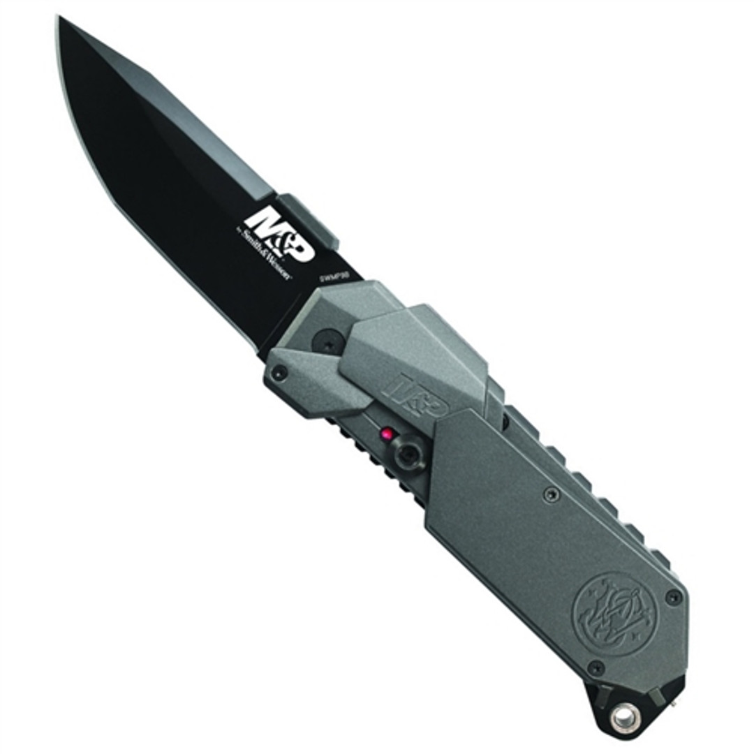 Smith & Wesson MAGIC Assist Knife, Black Plain Clip Blade, SWMP9B