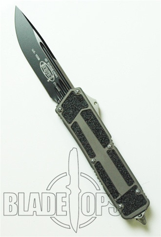 Microtech Underwater QD Navy Scarab OTF Knife, Grey, Two-Tone Plain, 111-1NG
