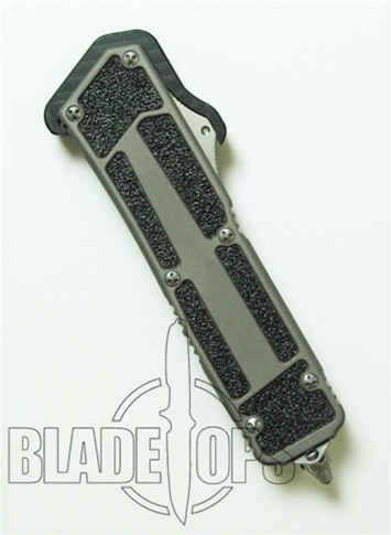 Microtech Underwater QD Navy Scarab OTF Knife, Grey, Two-Tone Plain, 111-1NG