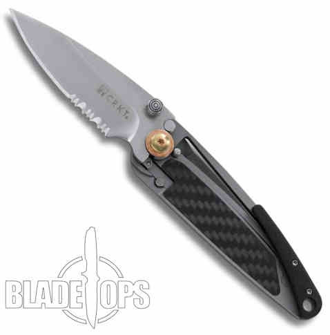 CRKT KISS ASSist Knife, Drop Point Combo Blade