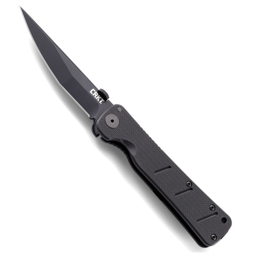CRKT Shizuka Noh Ken 2926 Folder Knife, Tanto Black Blade