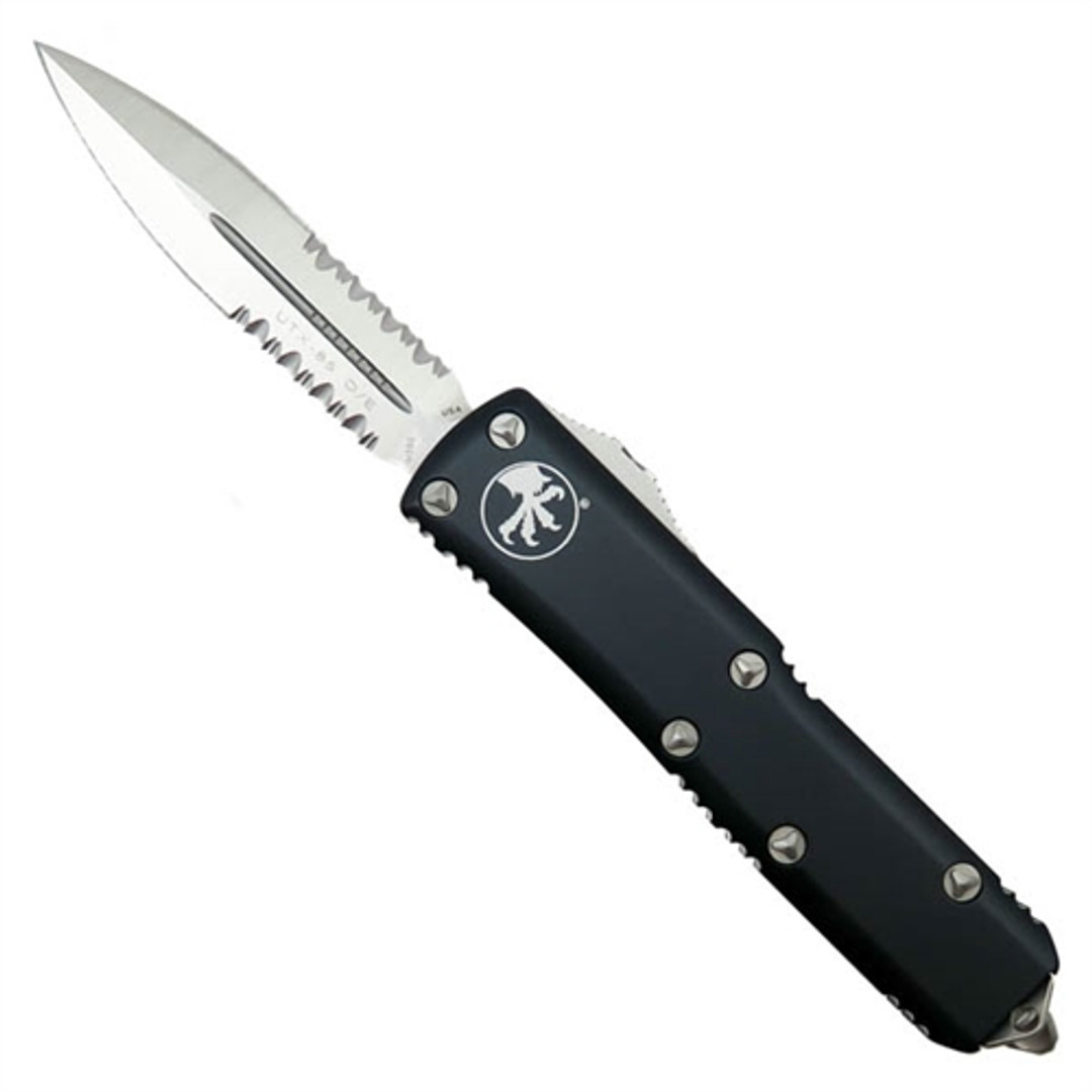 Microtech 232-5 Contoured UTX-85 D/E OTF Auto Knife, Satin Combo Blade