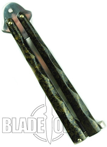 Yellow Diamond Tactical Butterfly Knife