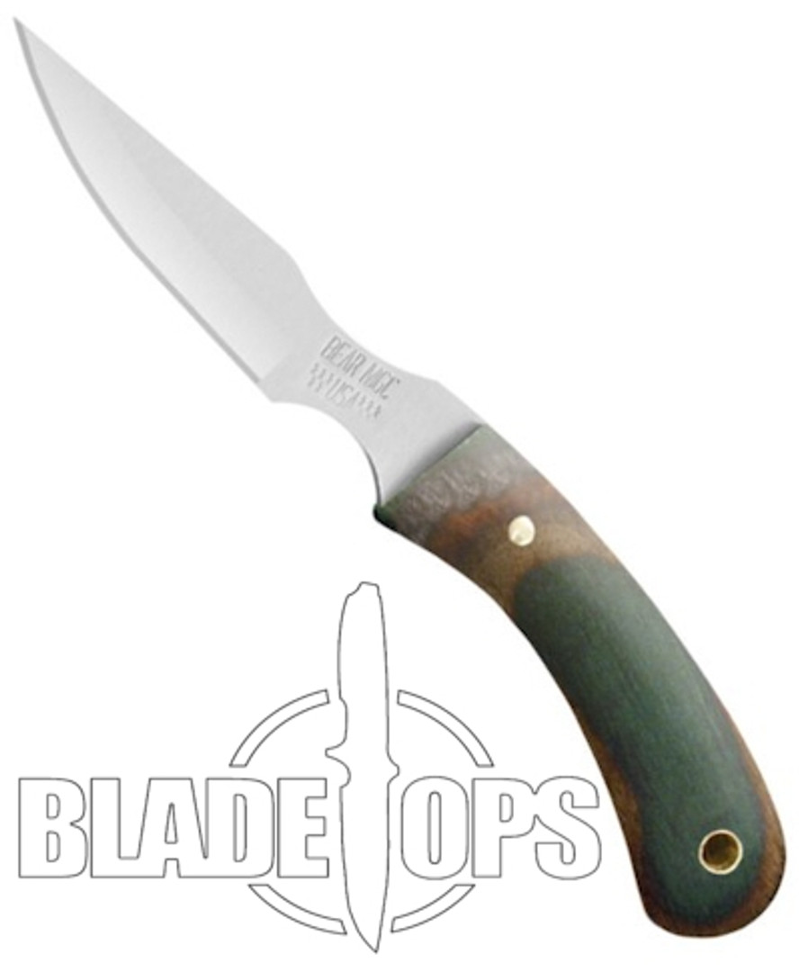 Bear & Son Camo Wood Ergonomic Caper Knife, 242CW