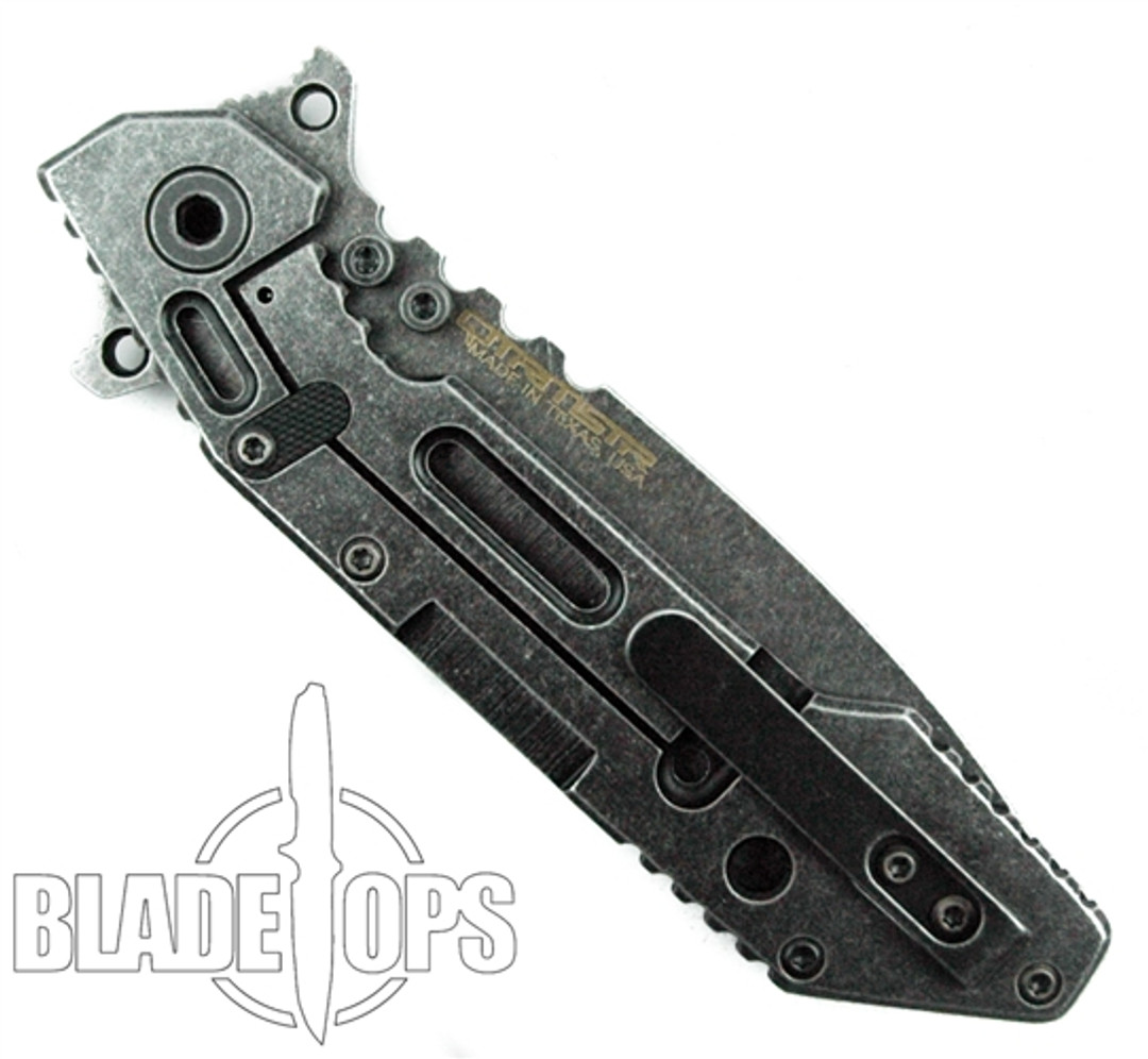 Quartermaster Knives Boss Hog QSE-1cc Folding Knife, Kukri Carbon Copy