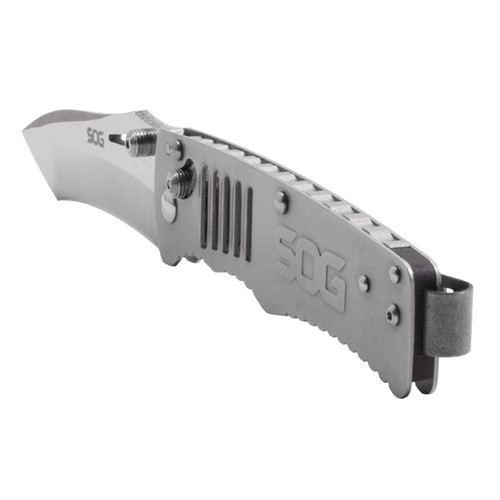 SOG TG-1001 Targa Stainless Tanto Folder Knife, VG-10 Satin Blade