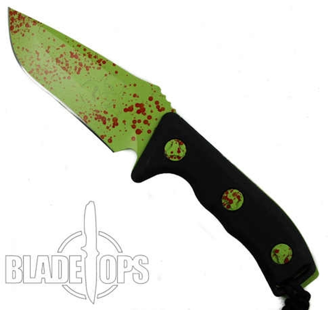 Microtech 102-1Z Currahee S/E Fixed Blade Knife, Zombie Green Blade