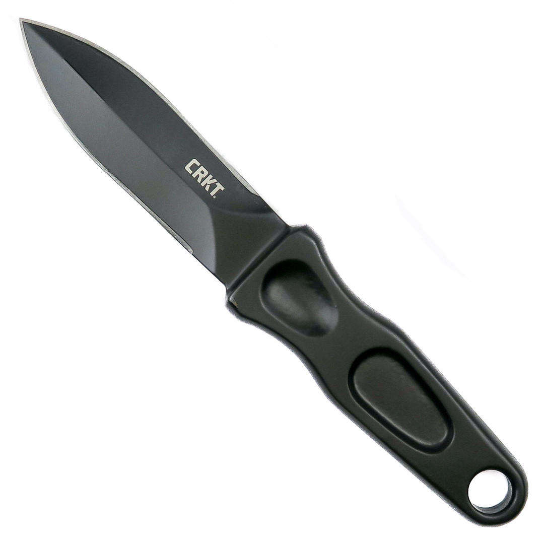 CRKT 2020 Sting D/E Fixed Blade Knife, Black Blade