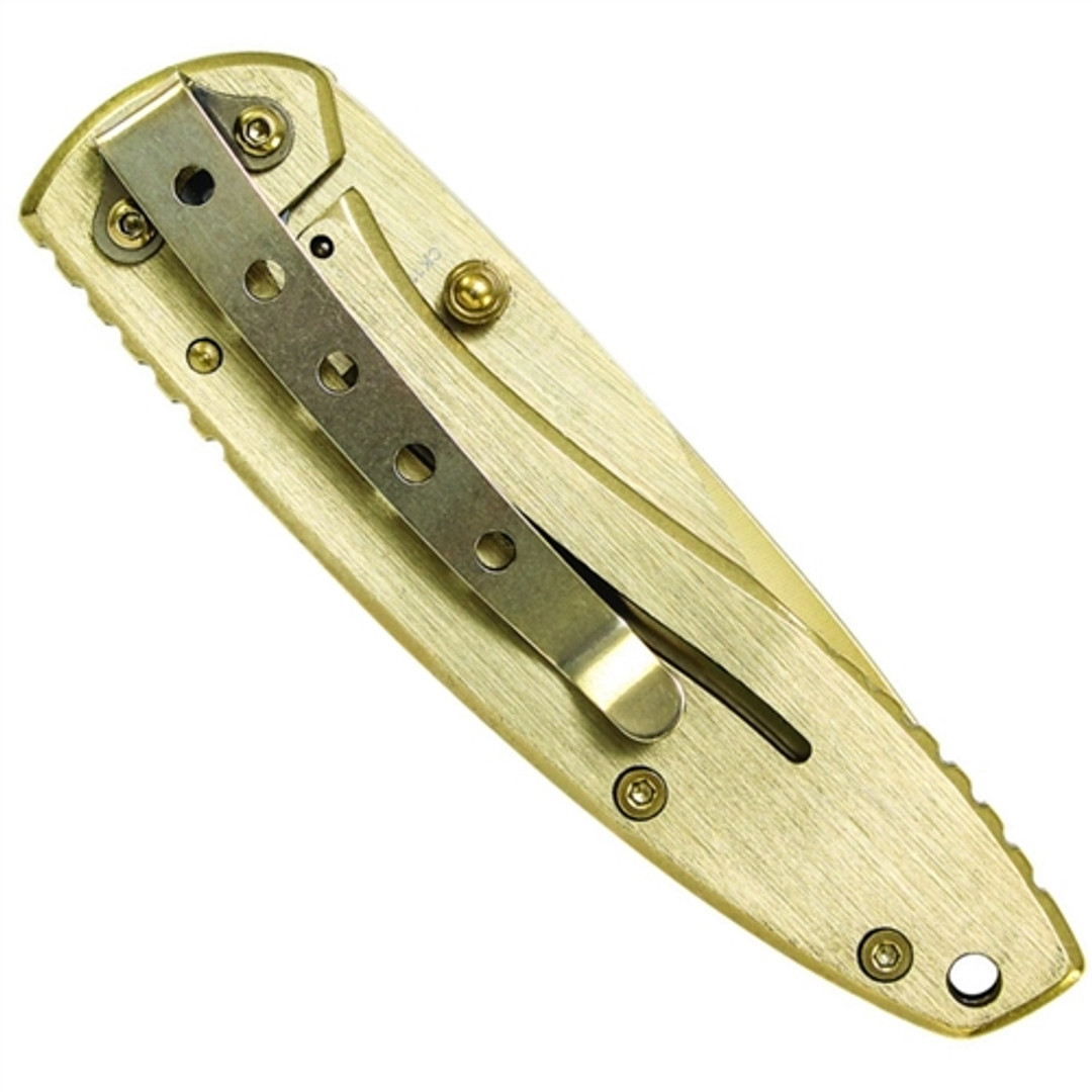 Smith & Wesson CK110GL Executive Folding Knife, Gold Handle, Gold Drop Point Blade