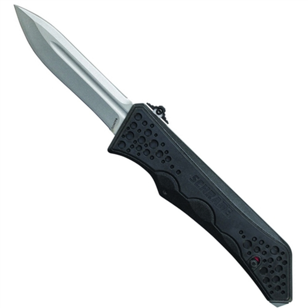 Schrade SCHOTF6 Out The Front Assist Knife, Bead Blast Spear Point