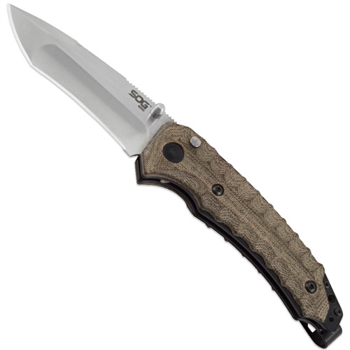 SOG KU-3001 Kiku Spring Assist Knife, VG-10 Satin Blade