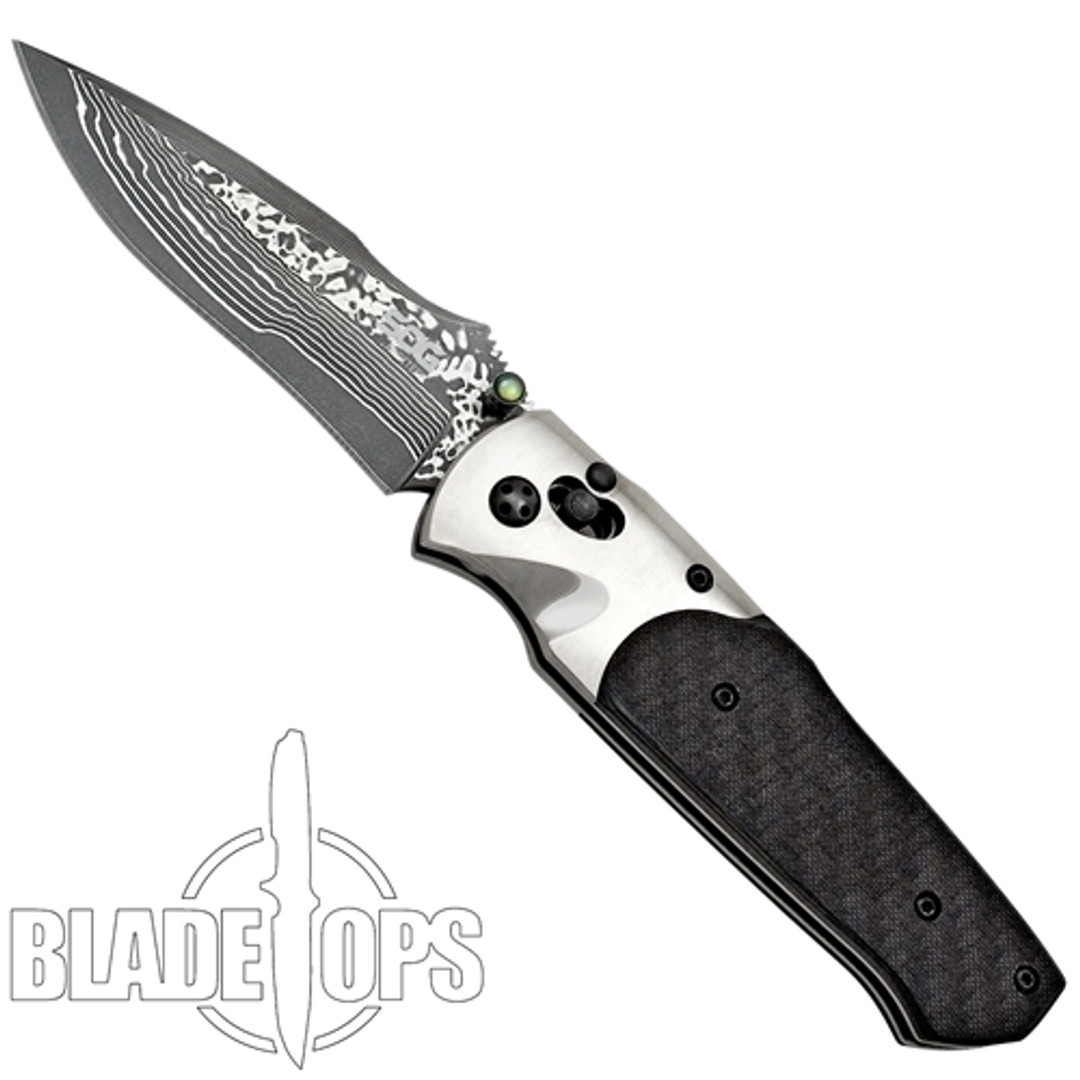 SOG Arcitech Folding Knife, Damascus Blade, Carbon Fiber Handle, A03