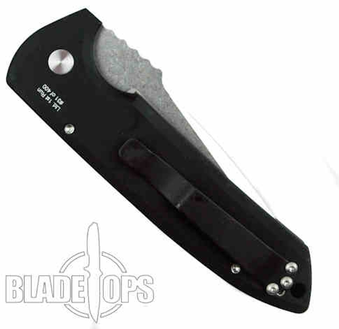 ProTech LG105 Rockeye Auto, Satin D2 Blade, Black Handle