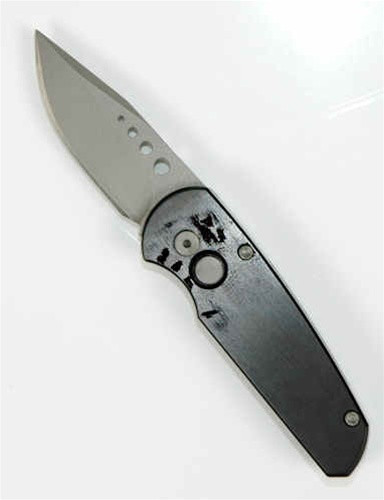 Pro-Tech Runt 2 Cali-Legal Auto Knife, BLK Handle, Bead Blast Blade