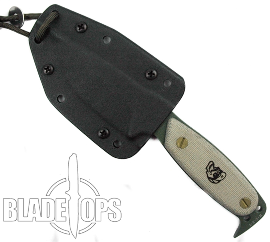 DPx OD Green HEST Original Fixed Blade, Plain Blade