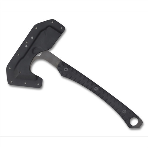 Spyderco H03 Warrior Hawk Fixed Blade Axe, D2 Black Head