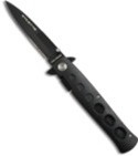 Milano Stiletto, Spring Assist, Black Plain Blade