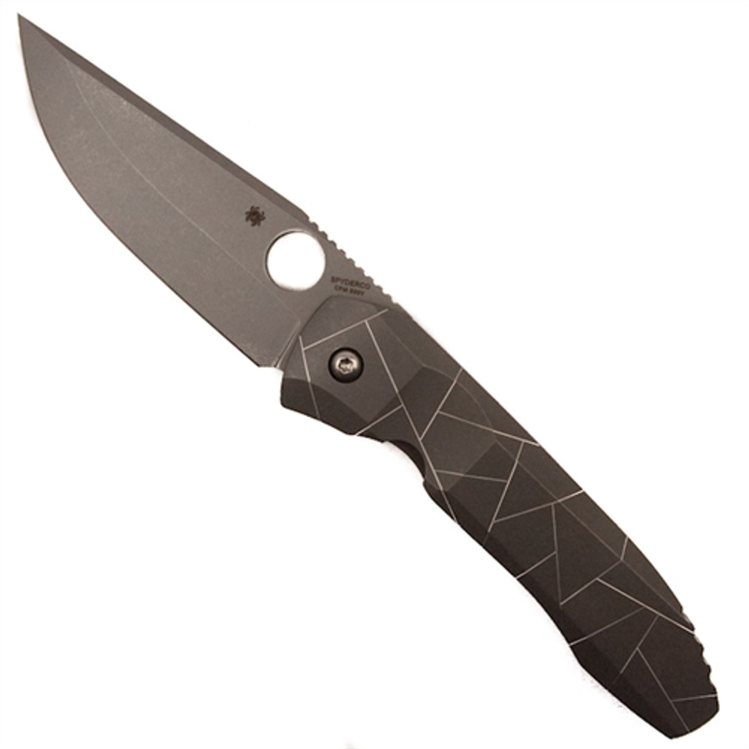 Spyderco Nirvana Folder Knife, Titanium Handle, S90V Saber Grind Blade