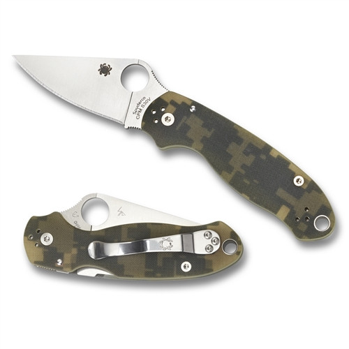 Spyderco C223GPCMO Digi Camo Para 3 Folder Knife, CPM-S45VN Satin Blade