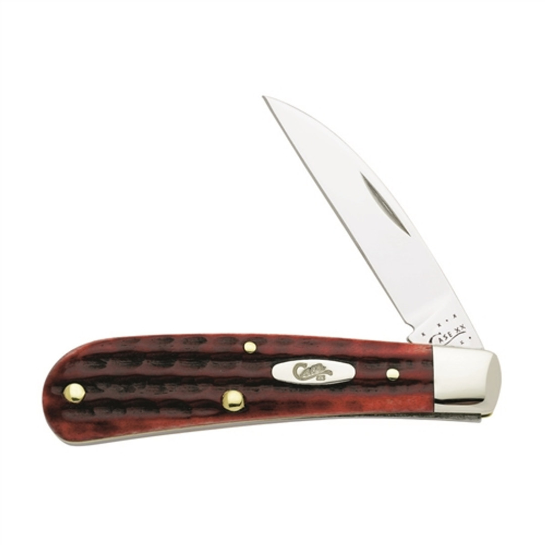 Case Pocket Worn Old Red Bone Sway Back Gent Knife, TB61117 SS