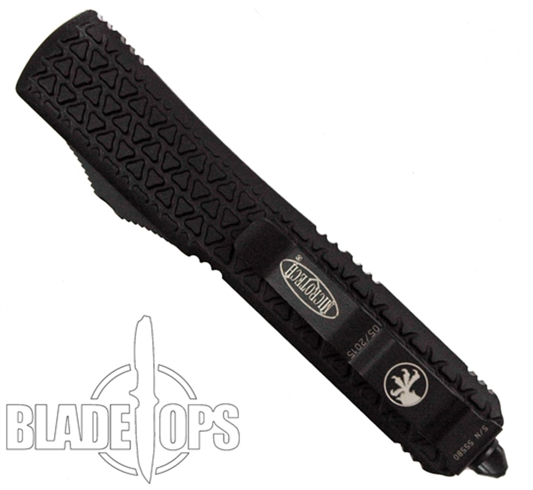 Microtech 123-1T Tactical Ultratech T/E OTF Auto Knife, Black Blade