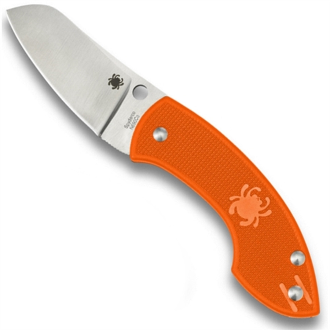 Spyderco Orange Pingo SLIPIT Folder Knife, N690Co Satin Blade