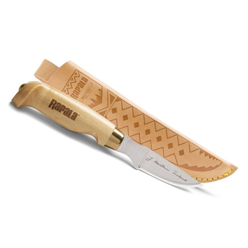 Rapala CBC35 Classic Birch Caping Fixed Blade Knife, Satin Blade