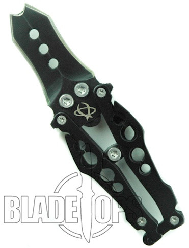 Mantis Bottleneck Knife, Black Dual Tip