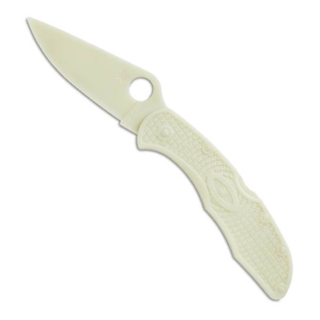 Spyderco Delica4 Plastic Kit Knife, Glow in the Dark