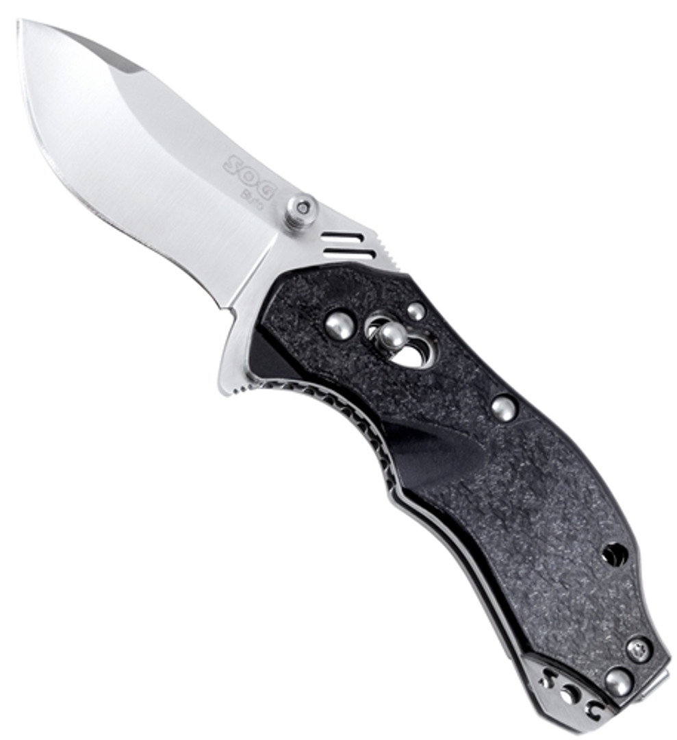 SOG Bluto Folding Knife, Midnight Grey Handle, BL03