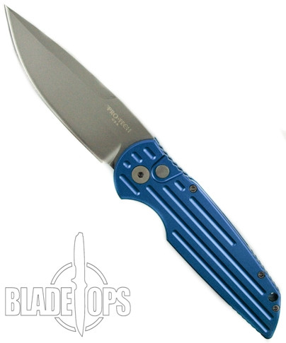 ProTech Blue Tactical Response TR3 Auto Knife, BeadBlast Blade