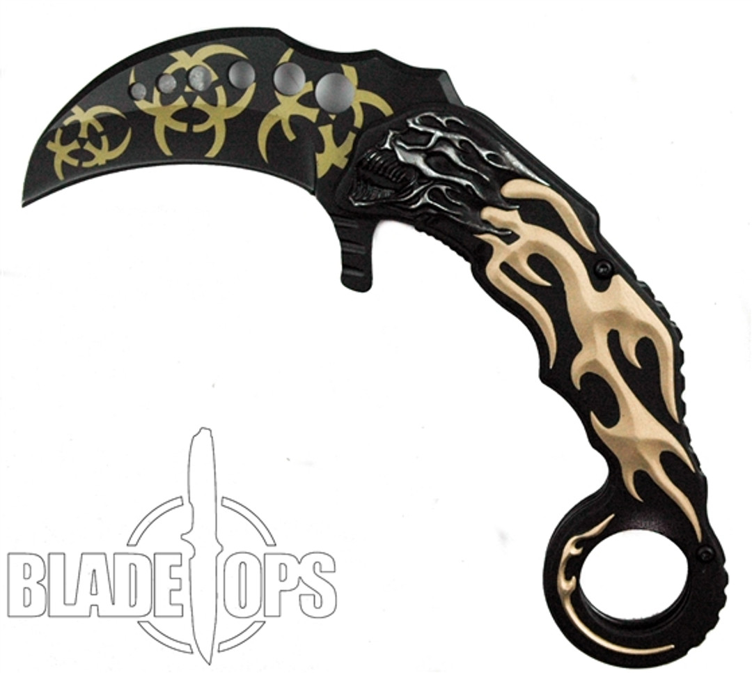 Tac Force BioHazard Demon Claw Karambit Assist Knife