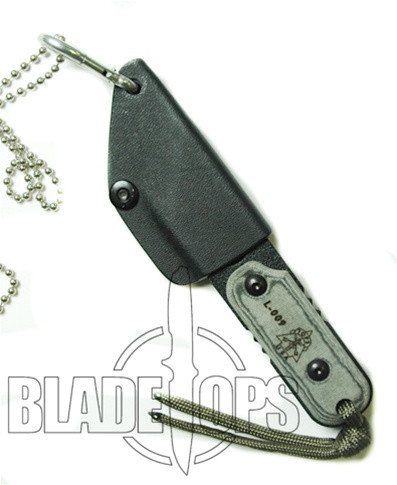 TOPS Knives ALRT XL05 Neck Knife with Micarta Handles and Kydex Sheath, XL05