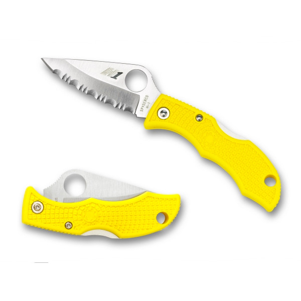 Spyderco Ladybug 3 Folder Knife, Yellow FRN Handle, SpyderEdge H1 Blade, LYLS3