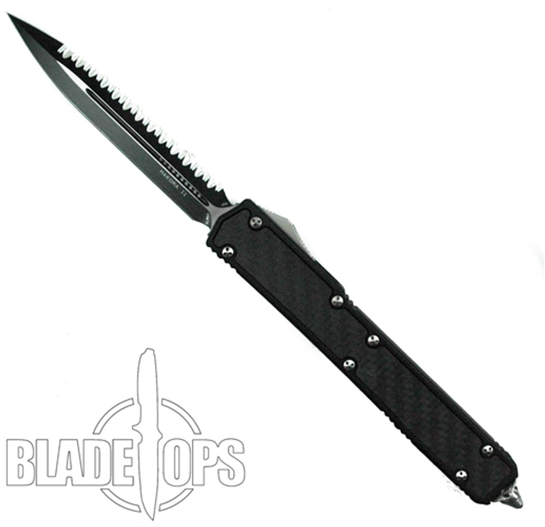 Microtech Makora II D/A, OTF, Double Edge Fully Serrated One Side