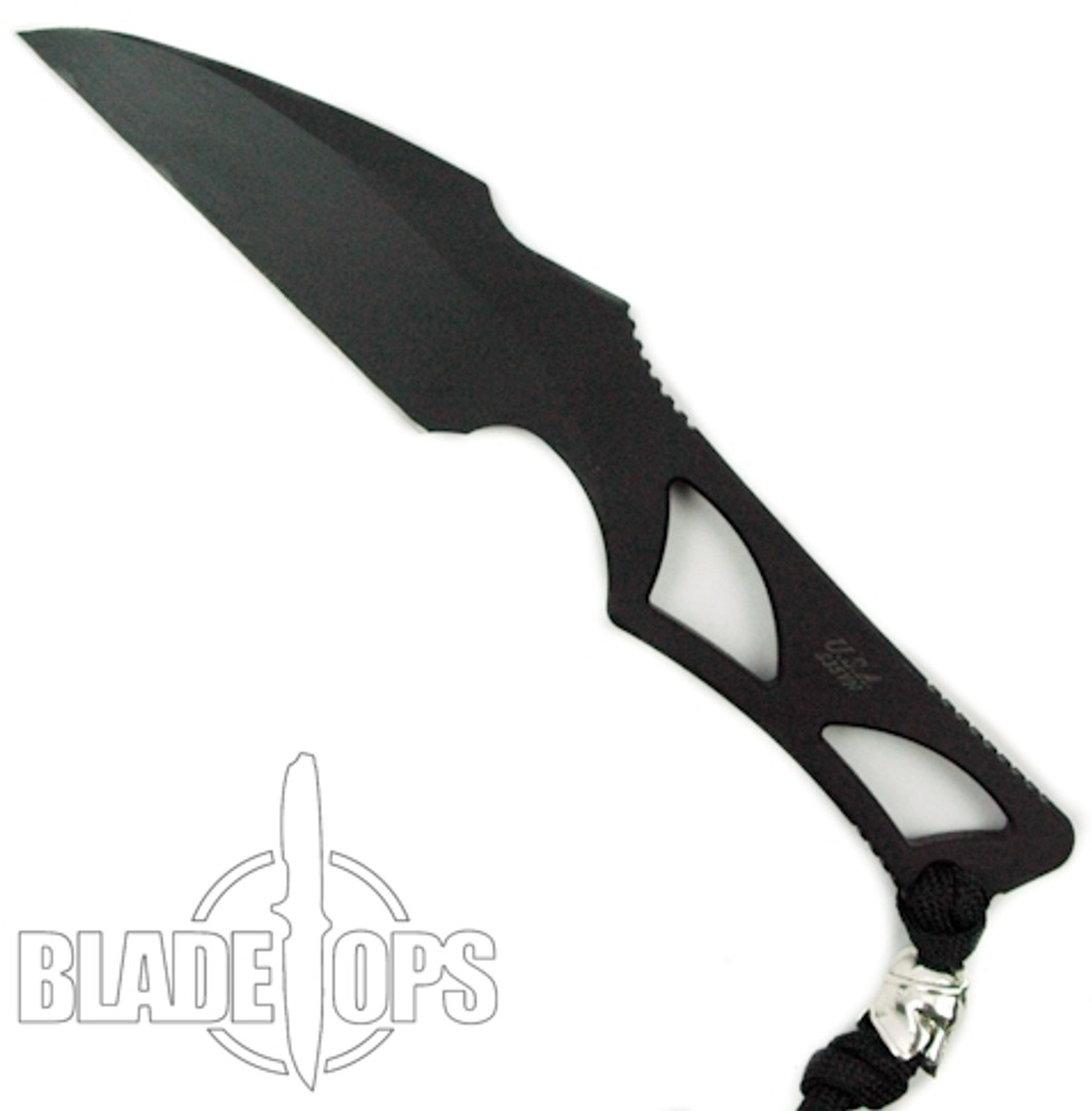 Spartan Blades PHOBOS Fixed Blade Knife, Black Blade, Black Kydex Sheath