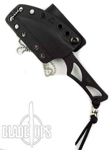 Spartan Blades PHOBOS Fixed Blade Knife, Black Blade, Black Kydex Sheath
