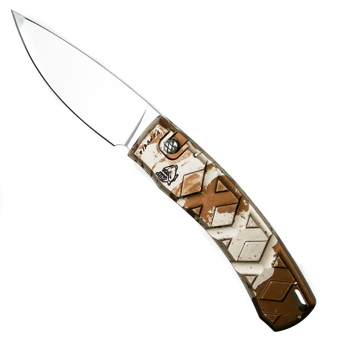 Piranha Desert Camo X Auto Knife, 154CM Mirror Blade