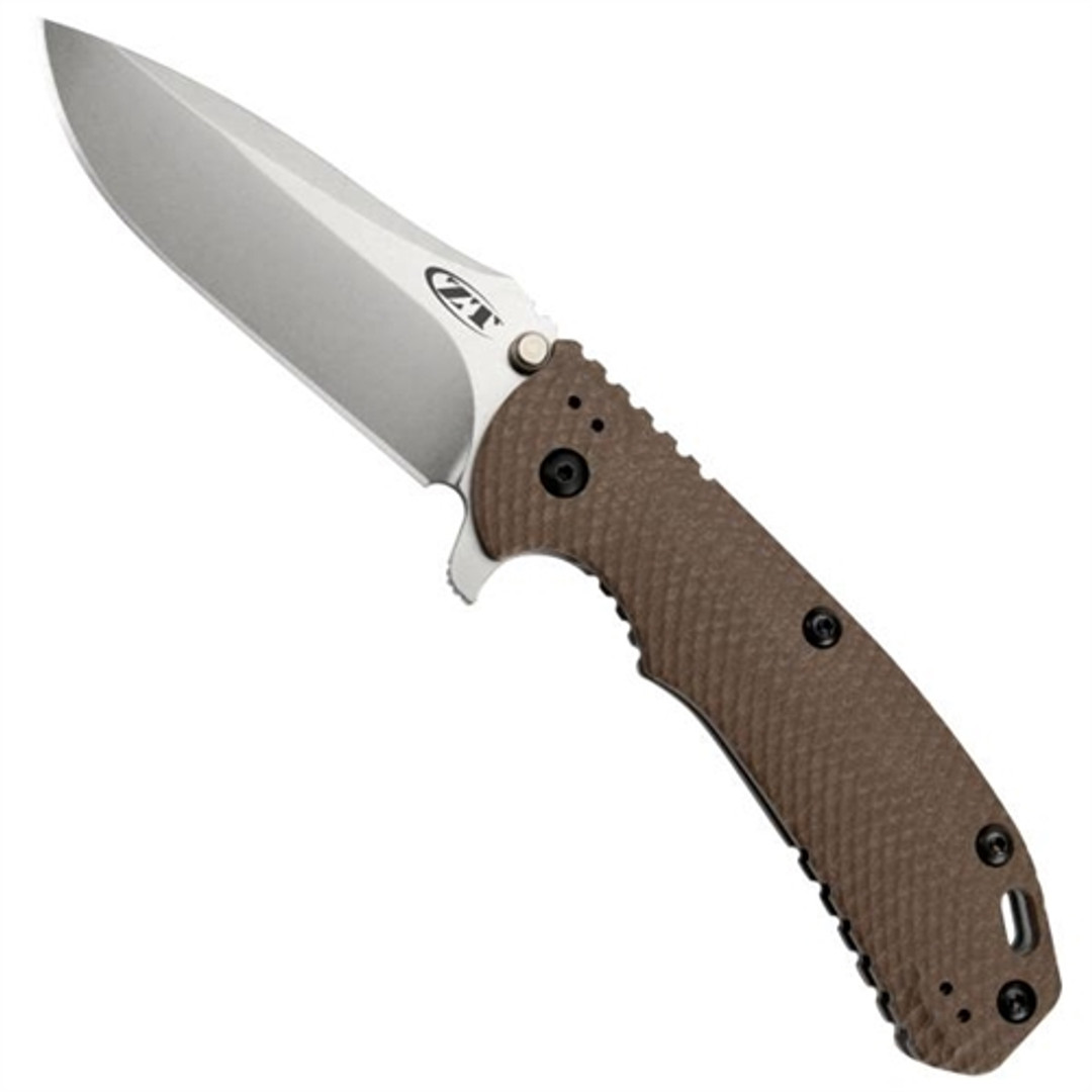 Zero Tolerance Hinderer 0561 Flipper Knife, Brown Handle