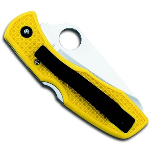 Spyderco Salt I Folding Lockback Knife, H1 Steel SpyderEdge Blade, Yellow FRN Handle, C88SYL
