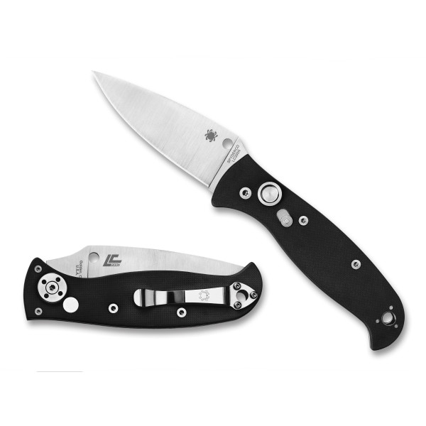 Spyderco C165GP2 Autonomy 2 Auto Knife, LC200N Satin Blade REAR VIEW