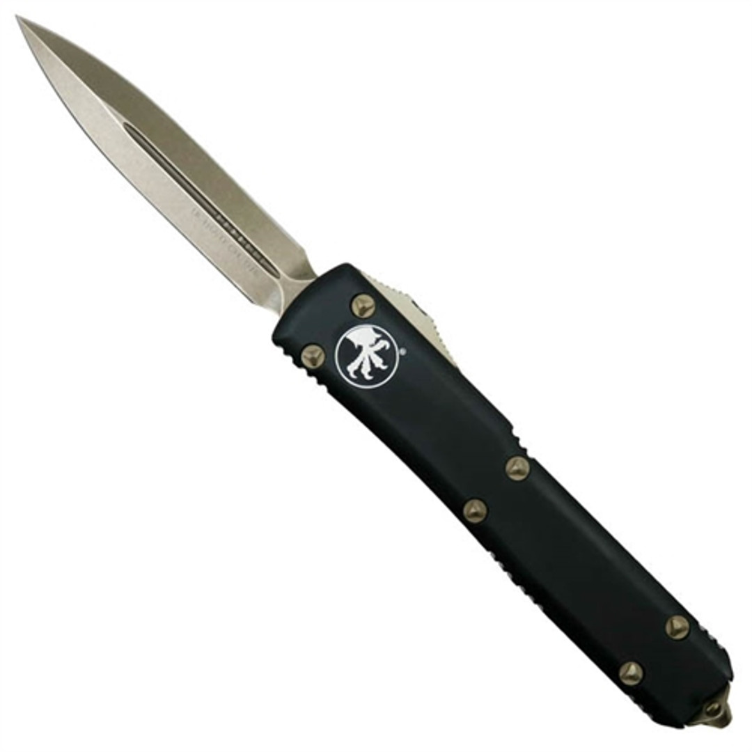 Microtech Contoured Ultratech OTF Auto Knife, Bronzed Dagger Blade