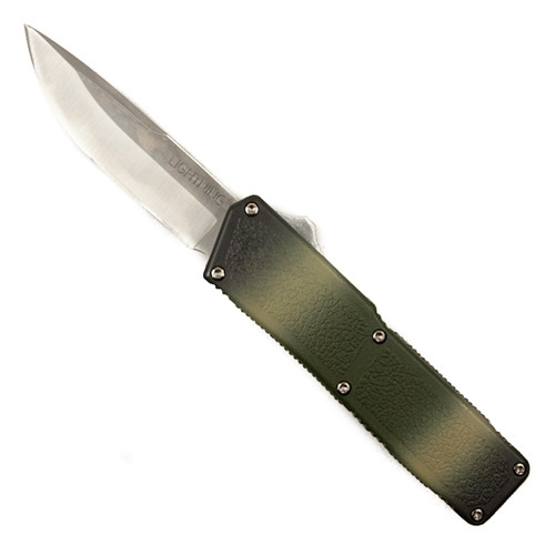 Lightning Double Action OTF, Green Camo Handle, Taiwanese Version