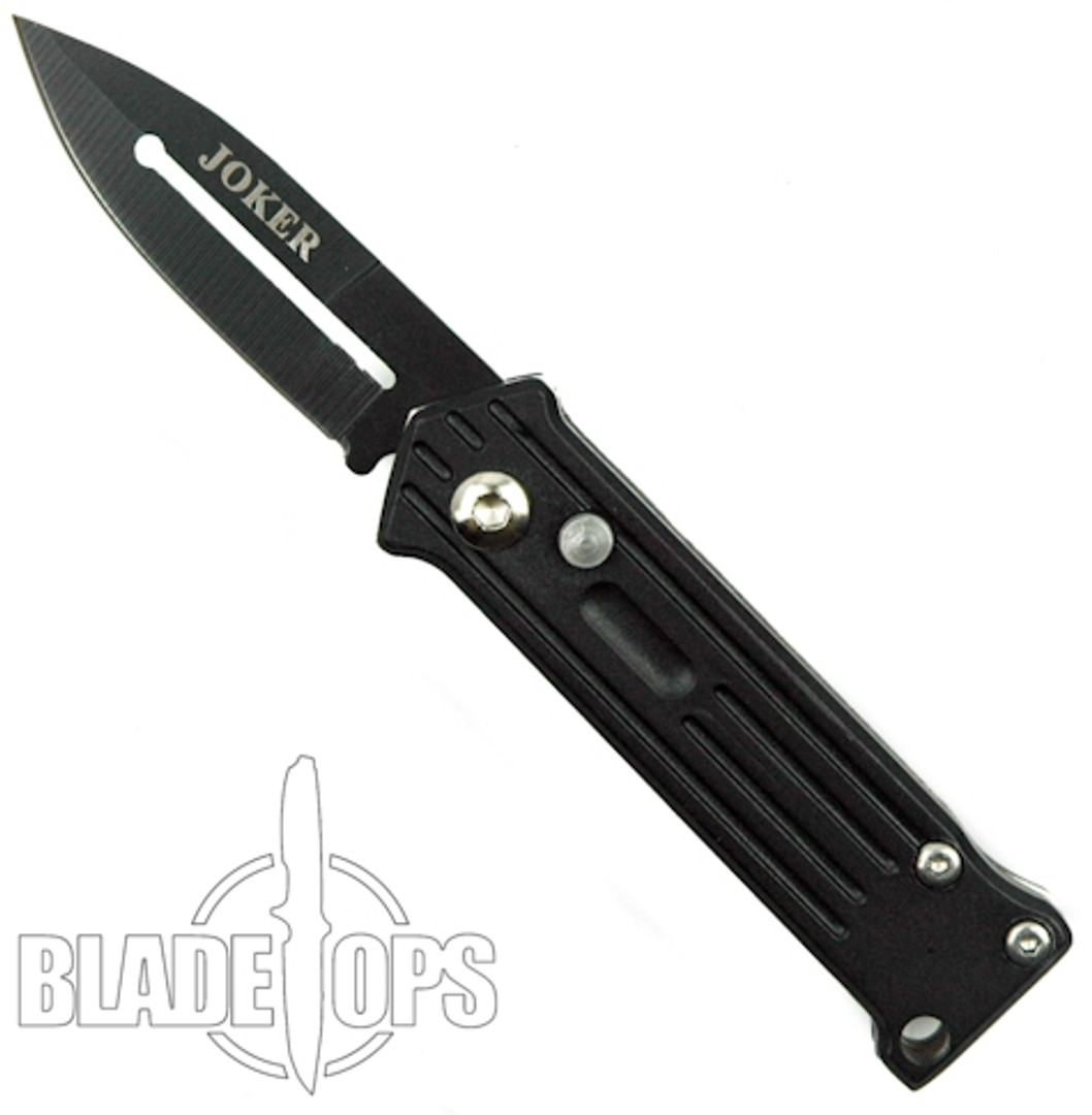 Mini Joker Automatic Knife, Black Handle