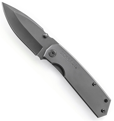 Schrade SCH303 FrameLock Knife, Plain Drop Blade