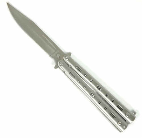 Stainless Steel Butterfly Knife, Clip Point