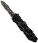 Smith & Wesson Assisted Opening OTF Knife, SWOTF2B, Black Spear Point Part Serrated Blade