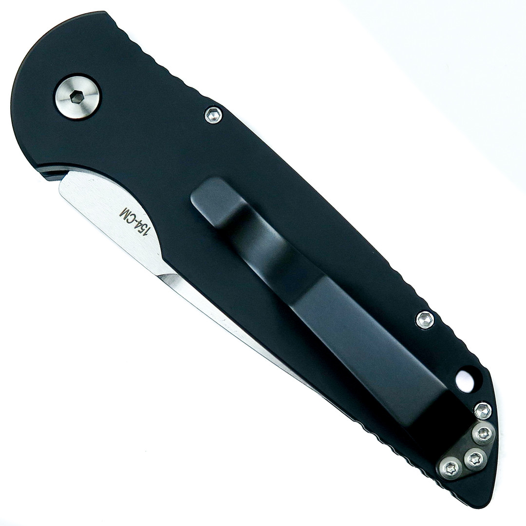 Pro-Tech TR-3L-1PS Left Handed Tactical Response 3 Auto Knife, 154CM Stonewash Blade CLIP VIEW